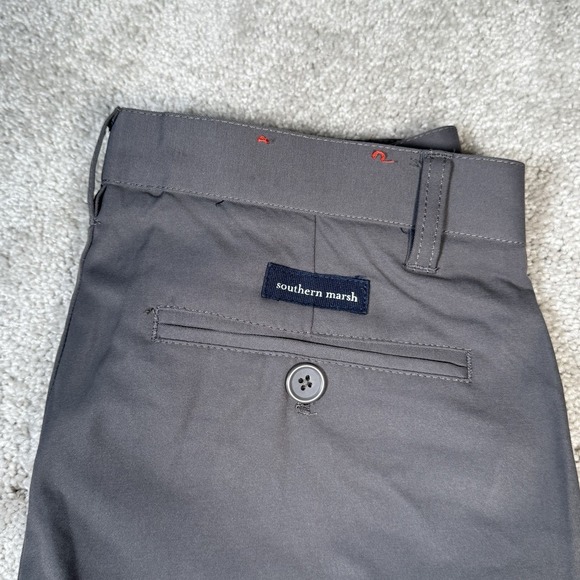 Southern Marsh Pants Mens 30x32 Gray Peterson Performance Zipper Hem Golf Slacks - Picture 2 of 12